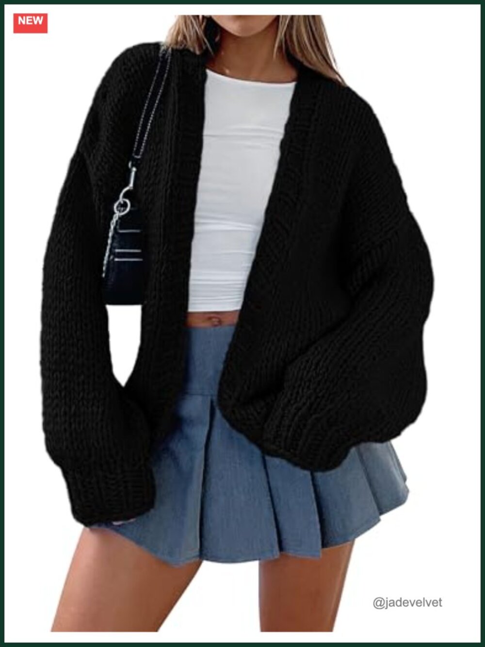 Women's Open Front Chunky Knit Cardigan Sweater Shawl Collar Loose Fit
